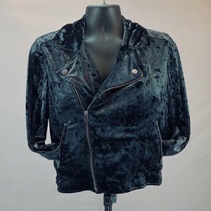 American Eagle Crushed Velvet Moto Jacket